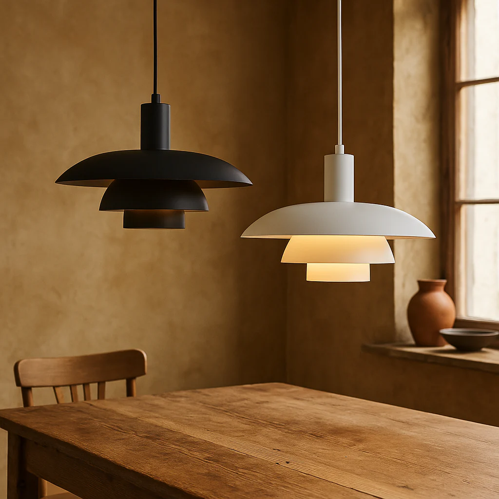 Danish-Style Nordic Pendant Light - Minimalist Dome Lamp - Image 11