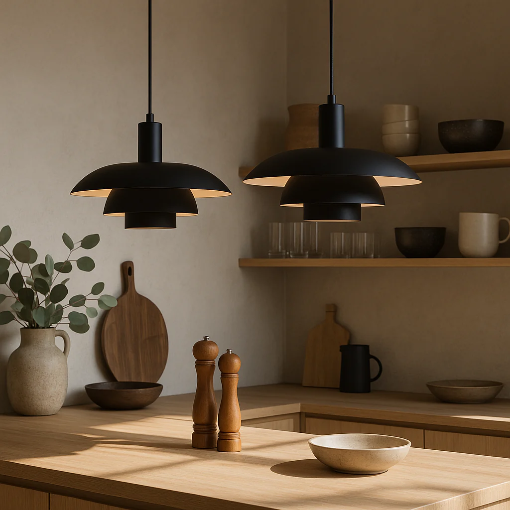 Danish-Style Nordic Pendant Light - Minimalist Dome Lamp - Image 13