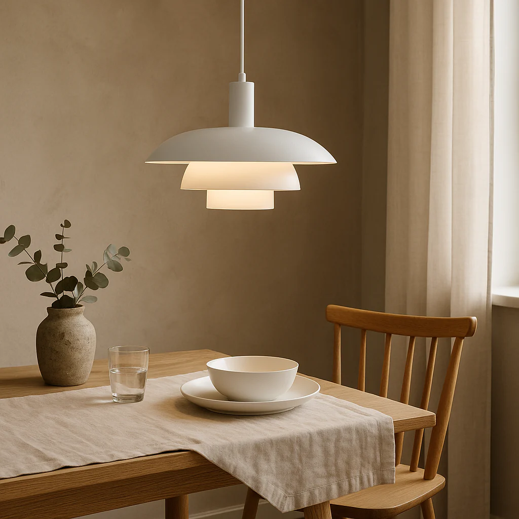 Danish-Style Nordic Pendant Light - Minimalist Dome Lamp - Image 34
