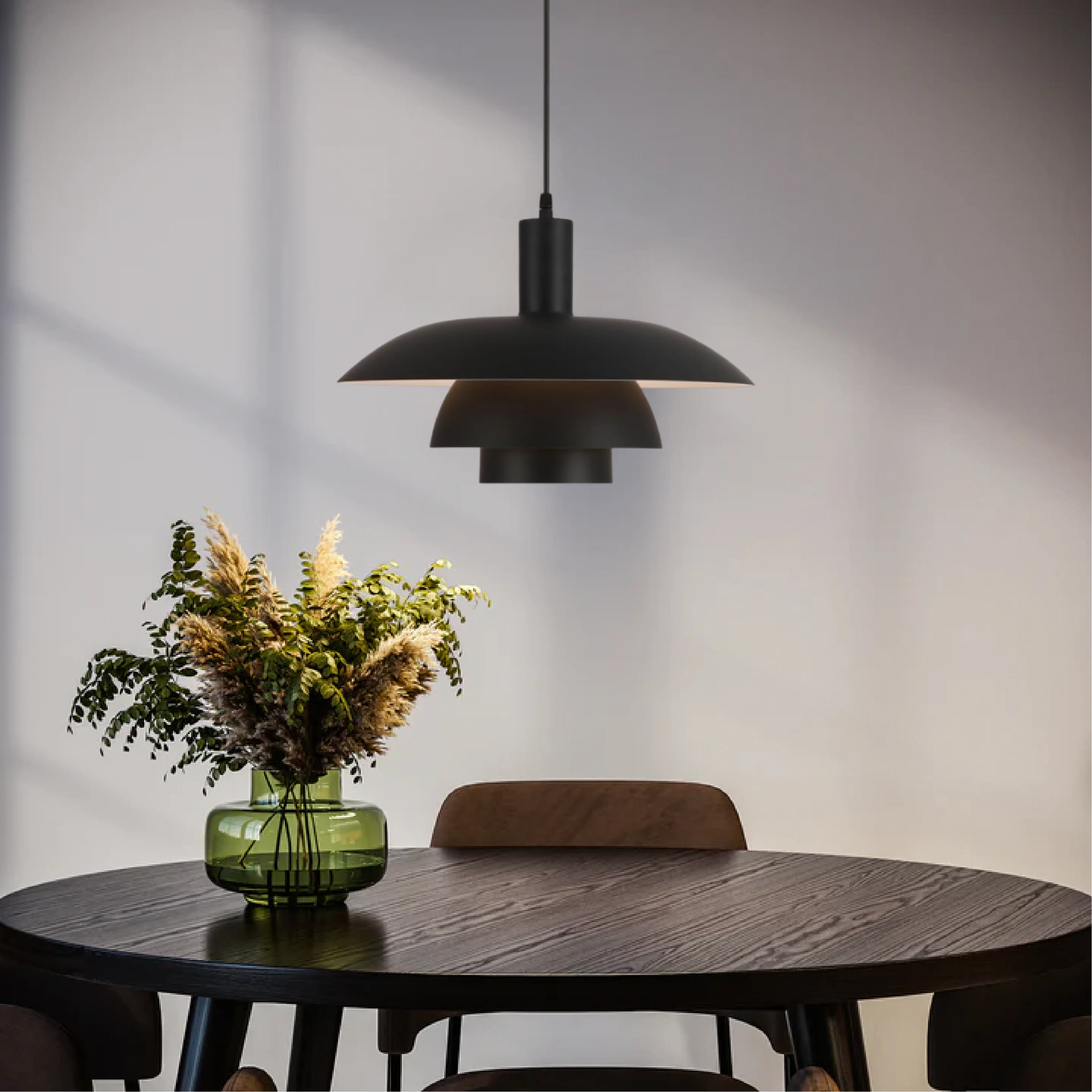 Danish-Style Nordic Pendant Light - Minimalist Dome Lamp - Image 9