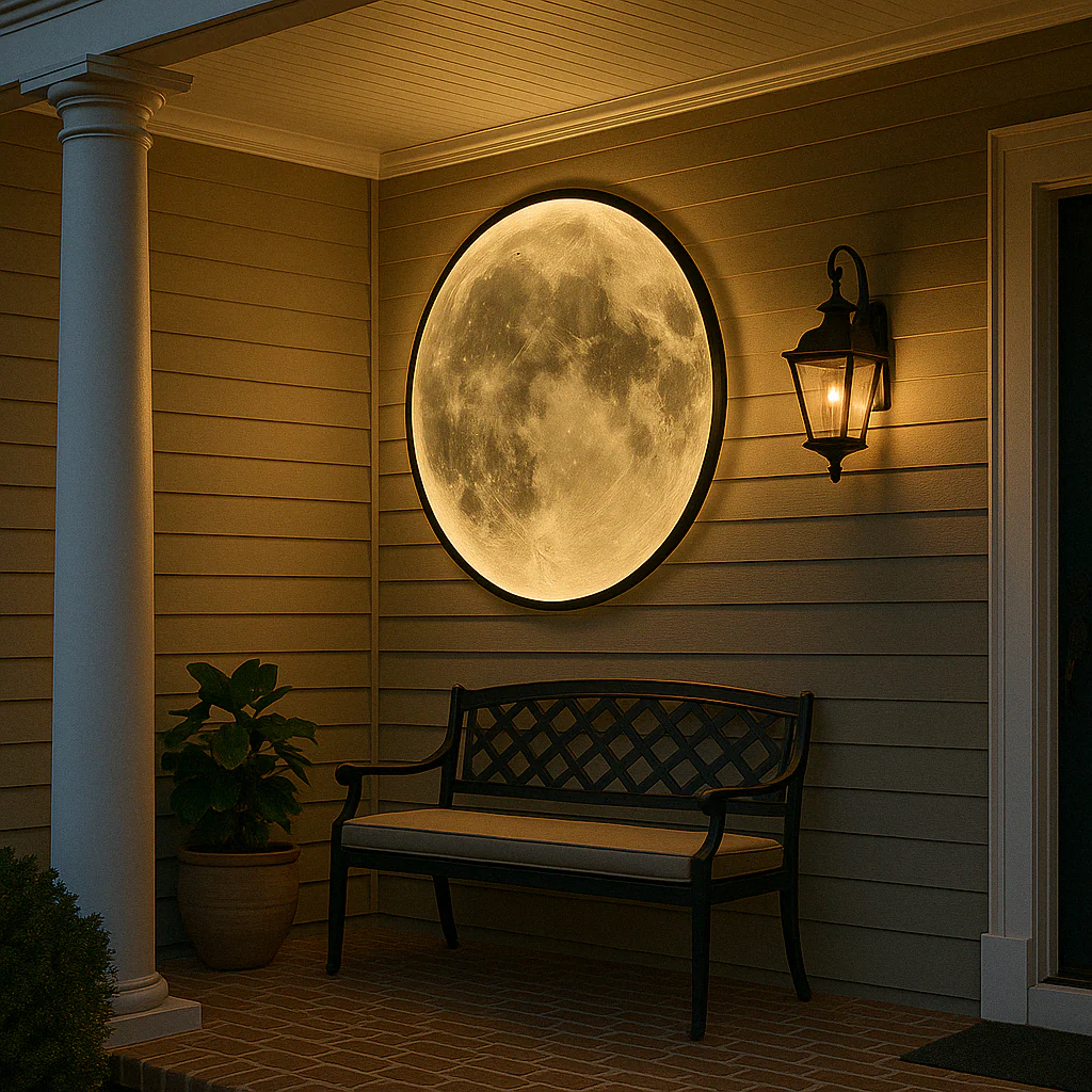 Moon Wall Lamp with Ambient LED Glow for Bedrooms - Image 4