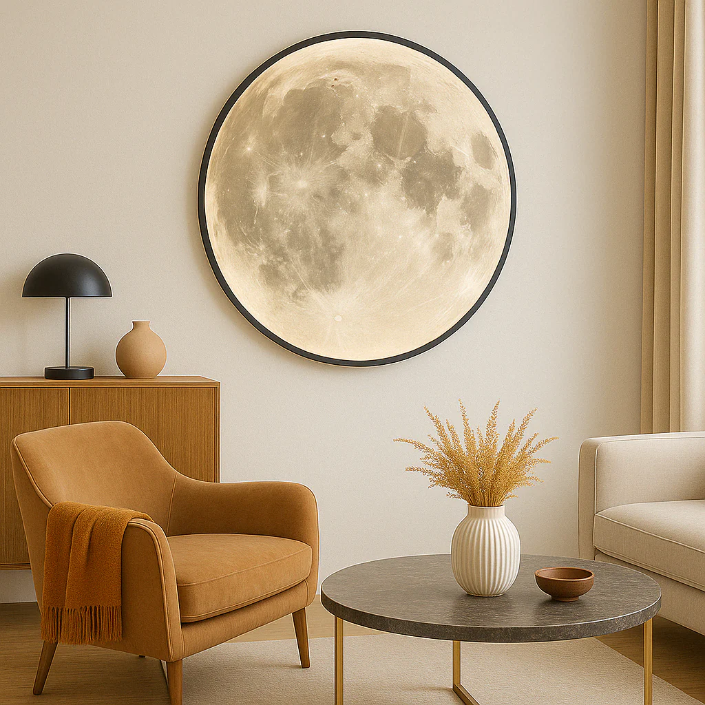 Moon Wall Lamp with Ambient LED Glow for Bedrooms - Image 5