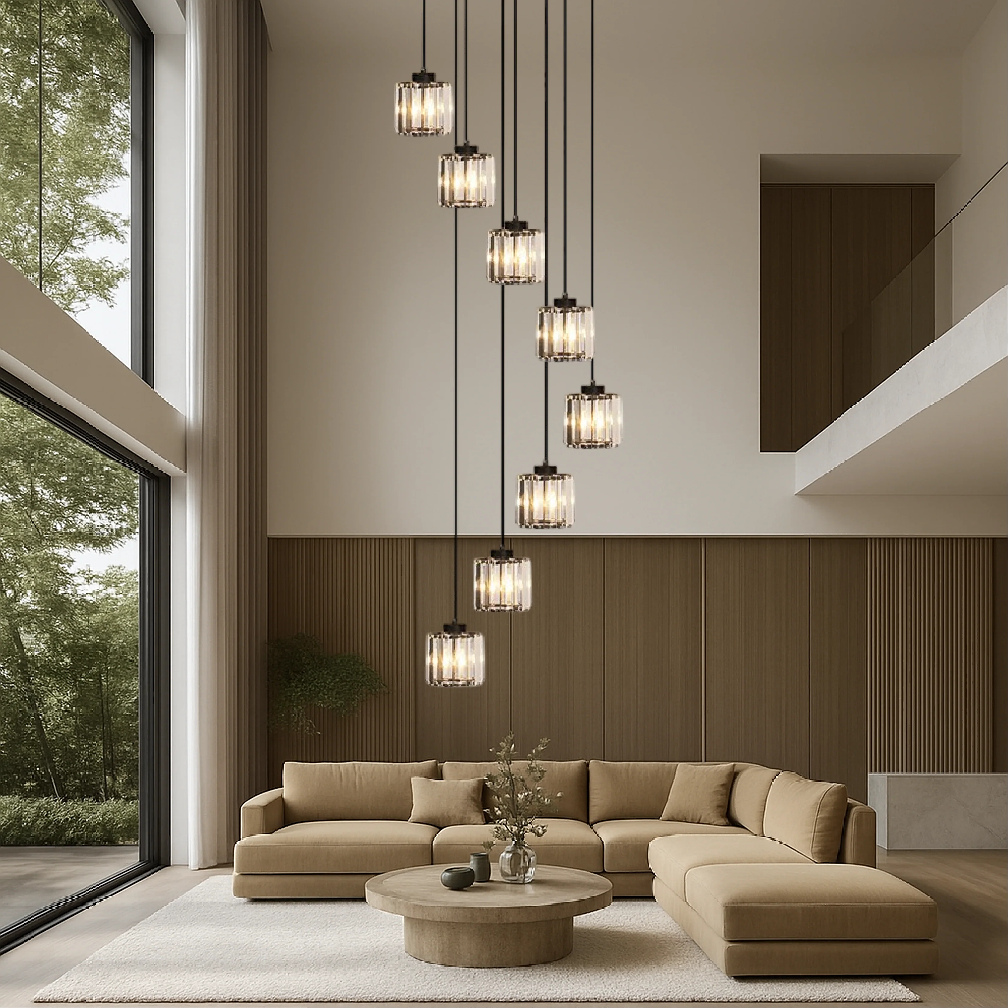 Staircase Chandelier Pendant Light for Modern Hallways - Image 3